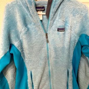 Patagonia women’s full zip hooded fleece jacket